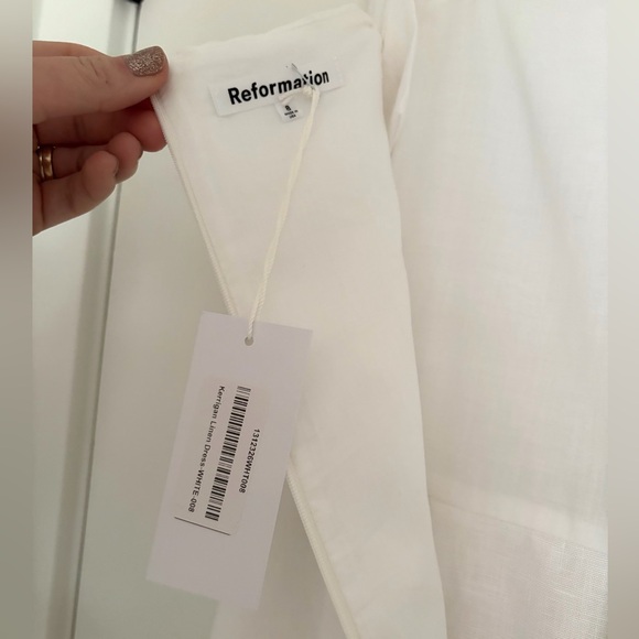 NWT Reformation “Kerrigan” White Linen Mini Dress - Picture 9 of 16